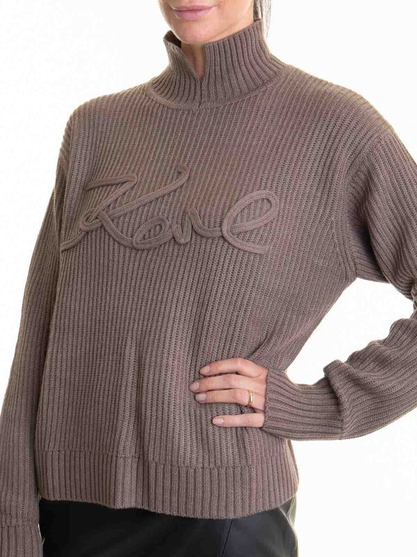 KARL LAGERFELD buy online Suéter Cuello Redondo - Beis