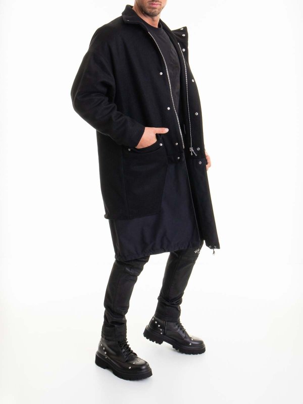 LES HOMMES: Manteaux courts online - Manteau Court - Noir