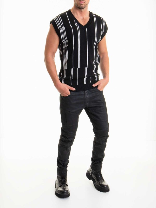 LES HOMMES: Tops & Débardeurs online - Gilet - Noir