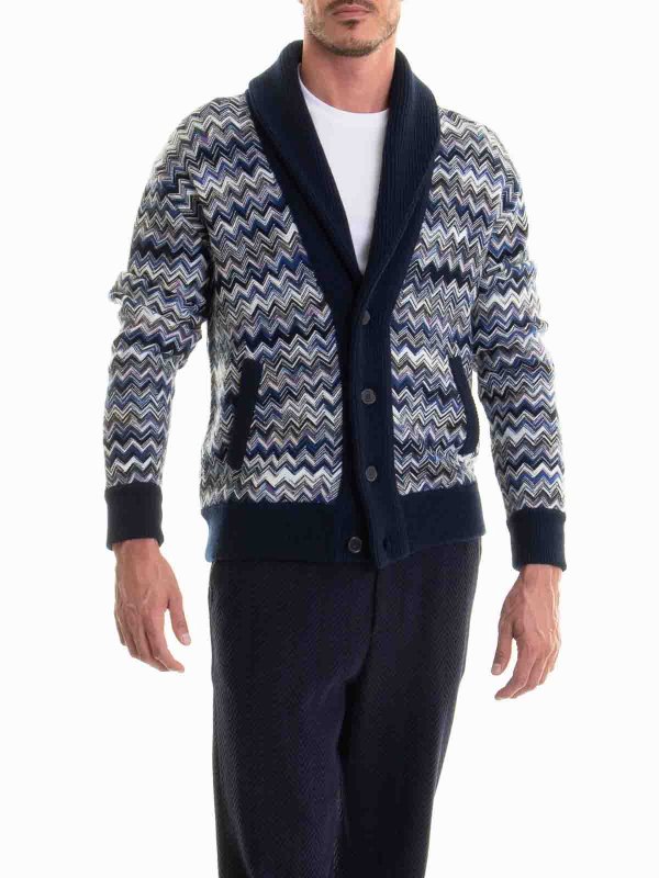 The Best Shops MISSONI: Strickpullover mit Rundhalsausschnitt - Rundhalspullover - Bunt