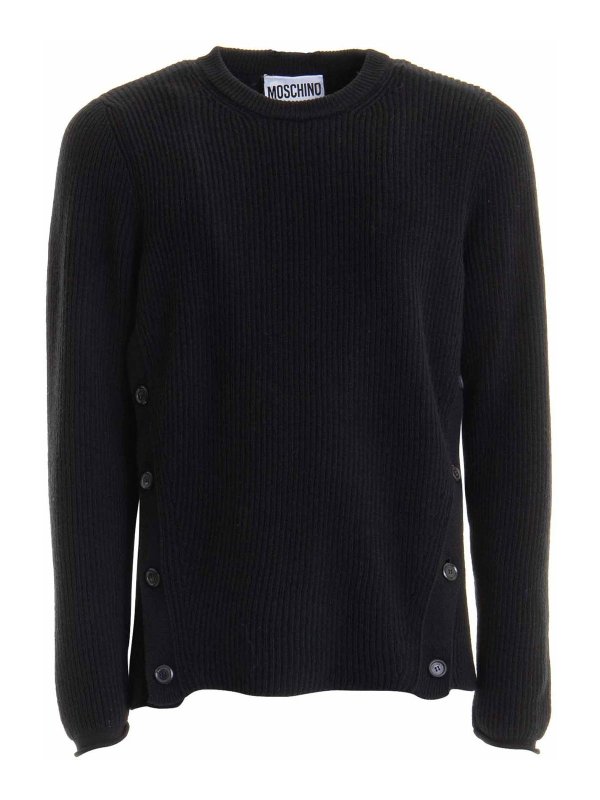 MOSCHINO: Pull col rond - Pull Col Rond - Noir