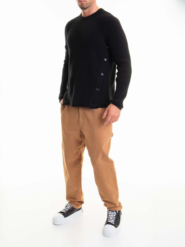 MOSCHINO: Pull col rond online - Pull Col Rond - Noir