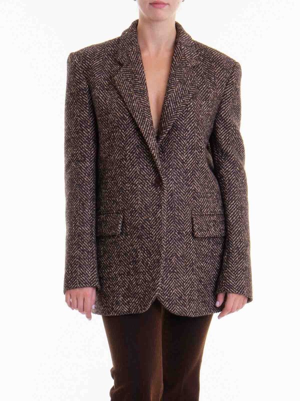 The Best Shops ROBERTO CAVALLI: カジュアルジャケット - カジュアルジャケット - ブラウン