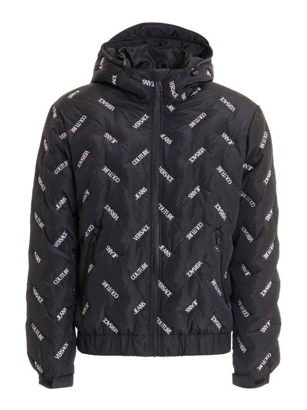 Versace Jeans Couture: ダウン・ハイテクジャケット - ダウンジャケット - 黒