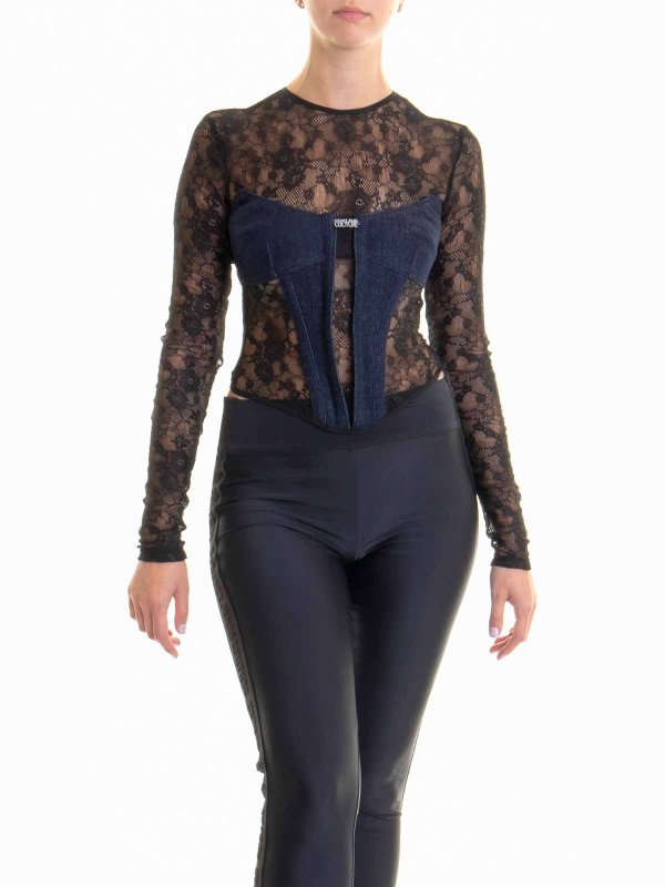 The Best Shops Versace Jeans Couture: クルーネック - クルーネック - 黒