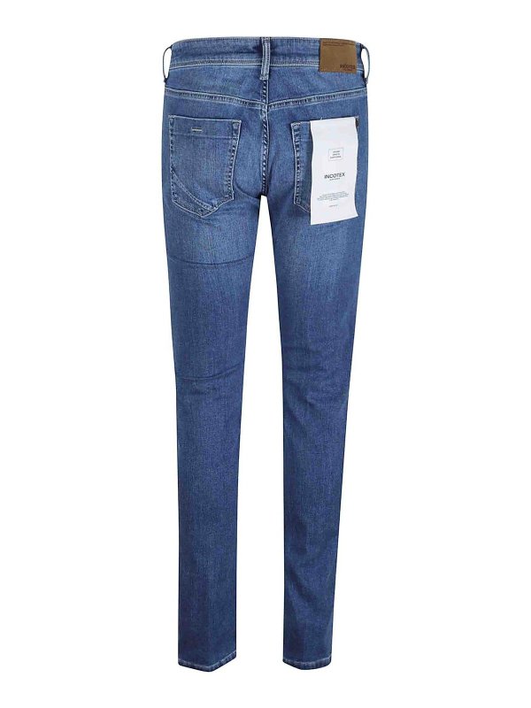 INCOTEX BLUE DIVISION: straight leg jeans online - Pantalone In Cotone Denim Stretch
