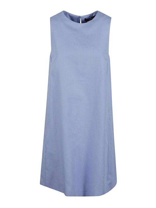 WEEKEND MAX MARA: Knielange Kleider - Knielanges Kleid - Hellblau