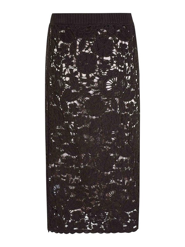 P.A.R.O.S.H.: Knee length skirts & Midi online - Gonna In Pizzo Macram