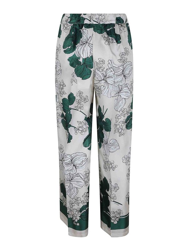 Pantalone In Twill Di Seta Fantasia D230260068