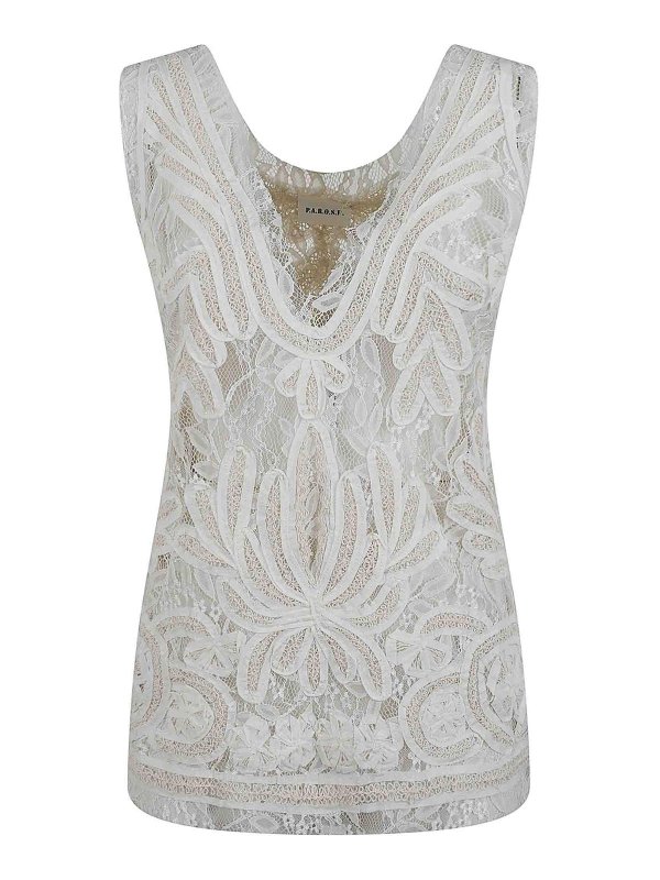 P.A.R.O.S.H.: Tops & Tank tops - Top In Pizzo