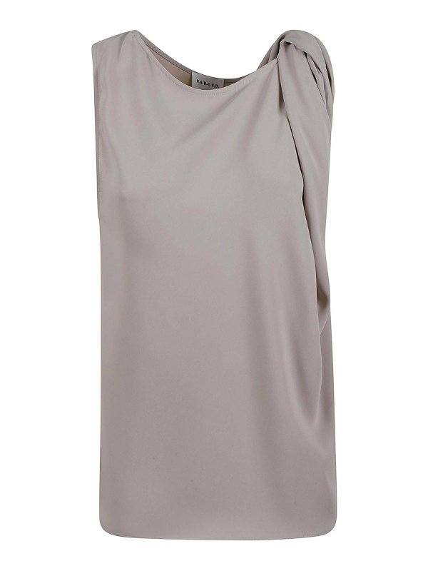 P.A.R.O.S.H.: トップス＆タンクトップ - トップ/タンクトップ - ライトベージュ