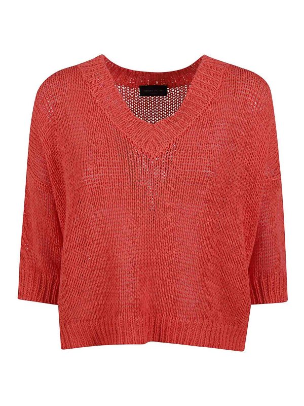 ROBERTO COLLINA: ボートネック - ボートネック - 赤