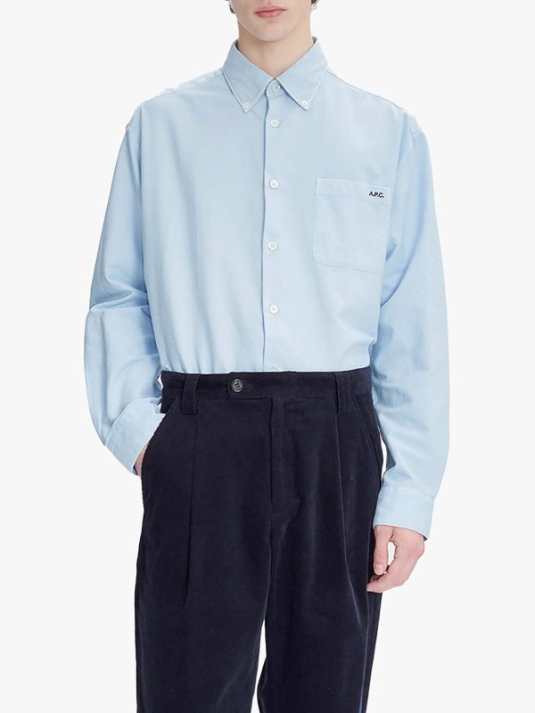 Hemd - Hellblau shop online: A.P.C.