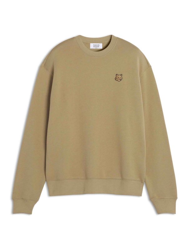 MAISON KITSUNÉ: Sweatshirts & Sweaters - Bold Fox Head Patch Comfort Sweatshirt
