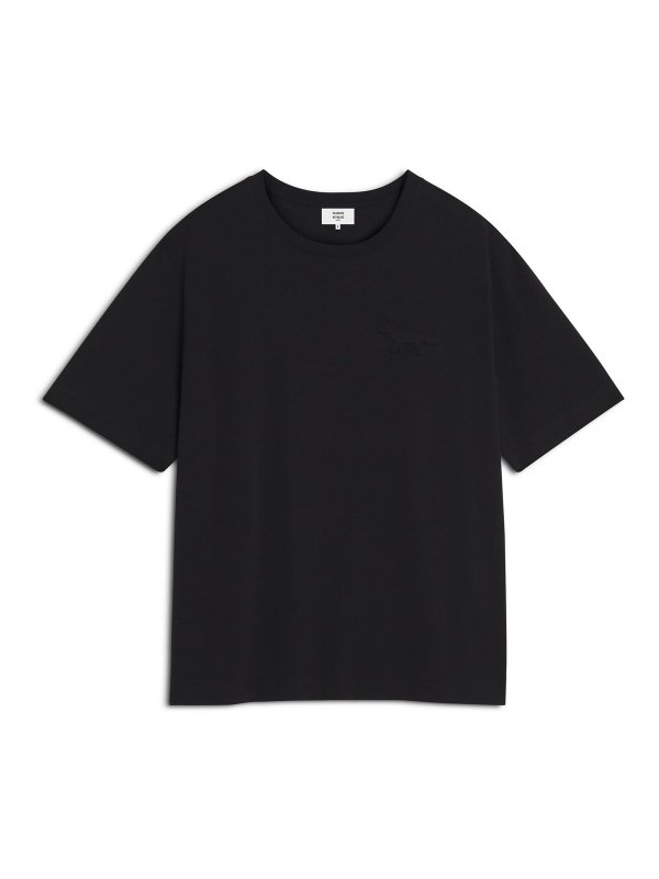 MAISON KITSUNÉ: t-shirts - Embossed Profile Fox Oversize Tee-Shirt
