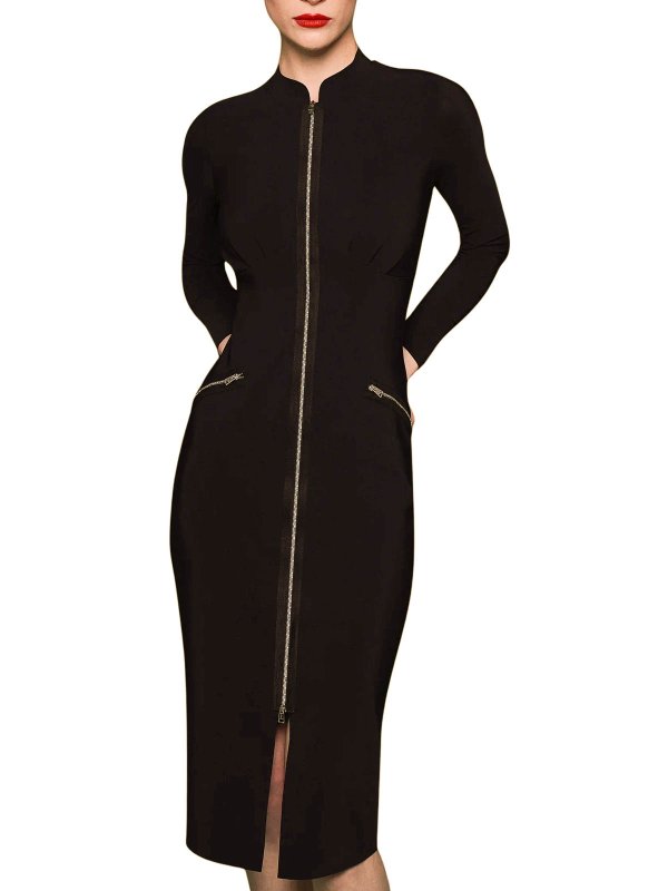 Knielanges Kleid - Schwarz shop online: CHIARA BONI LA PETITE ROBE