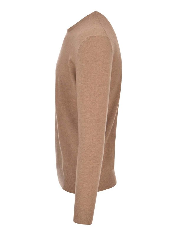 The Best Shops FEDELI: Escotes barcos - Suéter Con Escote Barco - Marrón