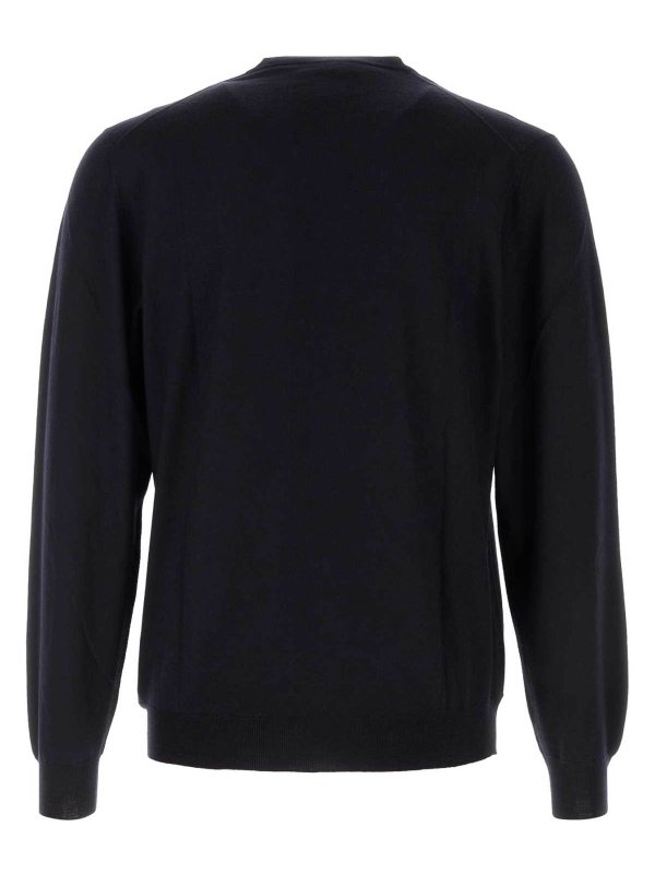 FEDELI: Escotes barcos online - Suéter Con Escote Barco - Azul