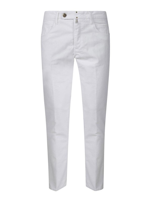 INCOTEX: Bootcut - Bootcut Jeans - Weiß