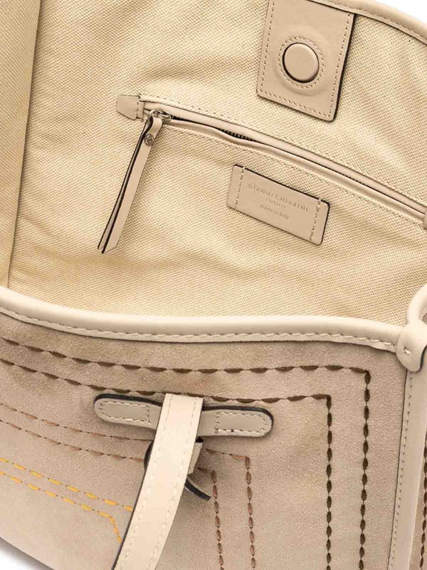 The Best Shops GIANNI CHIARINI: クロスボディバッグ - クロスボディバッグ - ベージュ