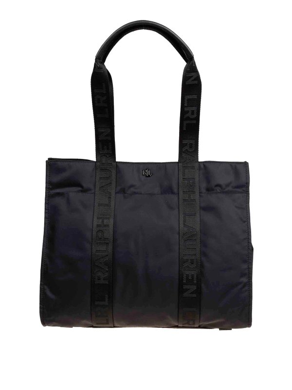 LAUREN RALPH LAUREN: トートバッグ - トートバッグ - 黒