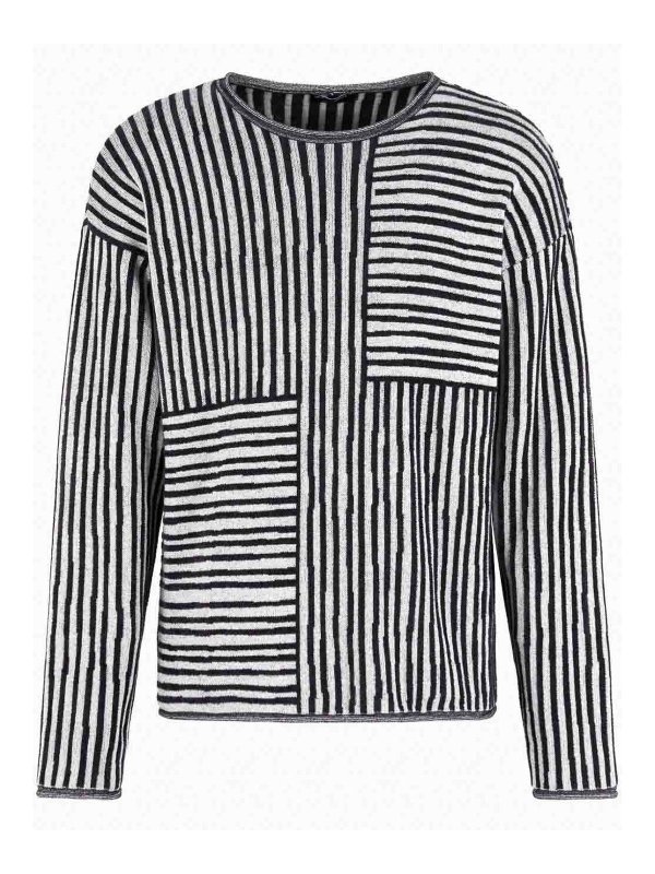 GIORGIO ARMANI: Pull col rond - Pull Col Rond - Bleu