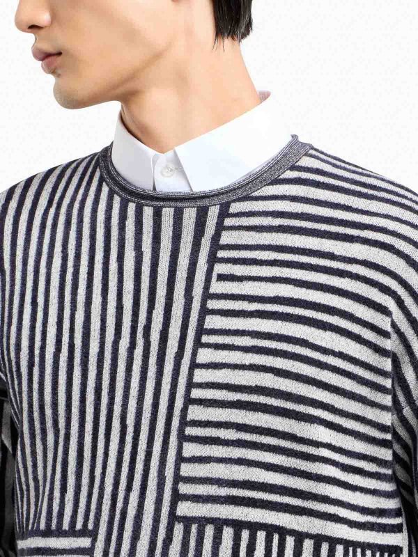 GIORGIO ARMANI: Pull col rond online - Pull Col Rond - Bleu