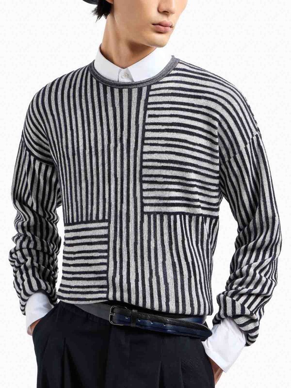 The Best Shops GIORGIO ARMANI: Pull col rond - Pull Col Rond - Bleu