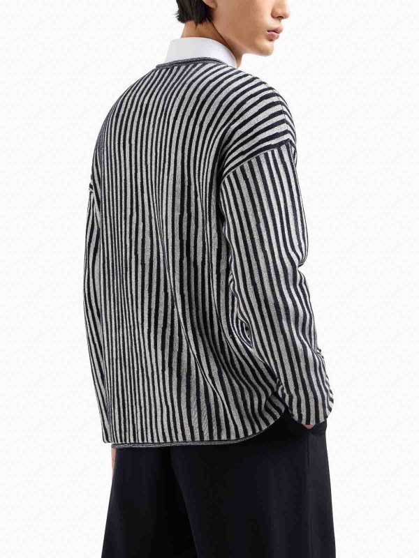 Pull Col Rond - Bleu shop online: GIORGIO ARMANI