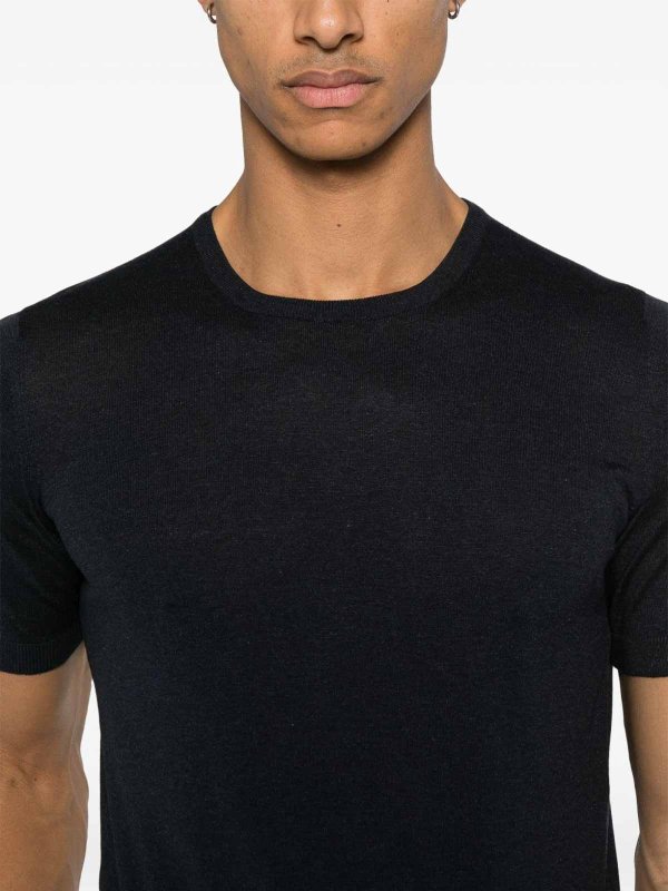 Tシャツ - ブルー shop online: TAGLIATORE