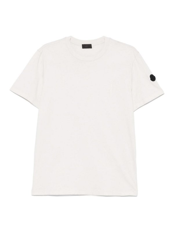 MONCLER: Tシャツ - Tシャツ - ベージュ