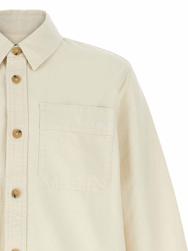 The Best Shops A.P.C.: camicie - Camicia da ricamo a logo