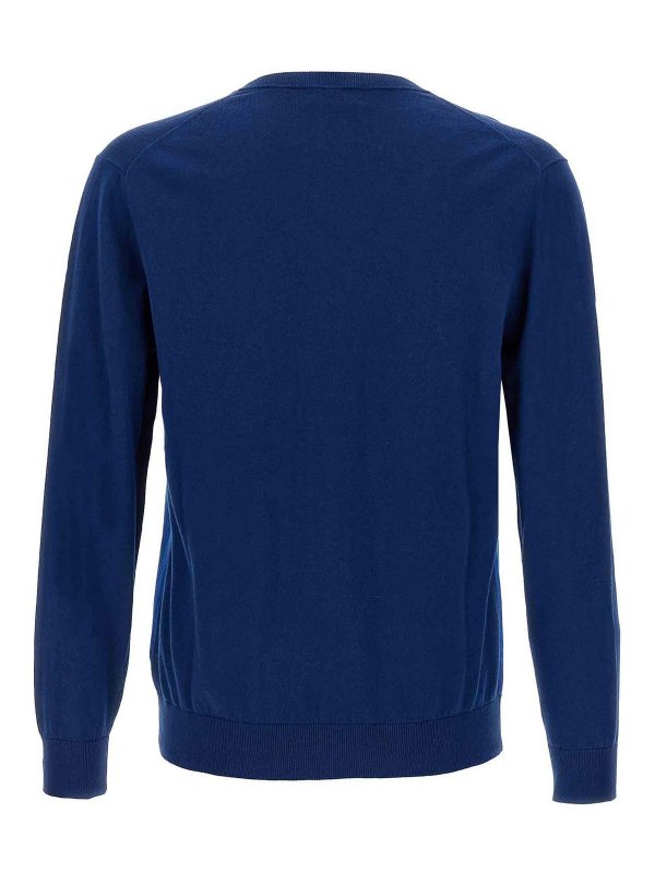 BALLANTYNE: Strickpullover mit V-Ausschnitt online - V-Pullover - Blau