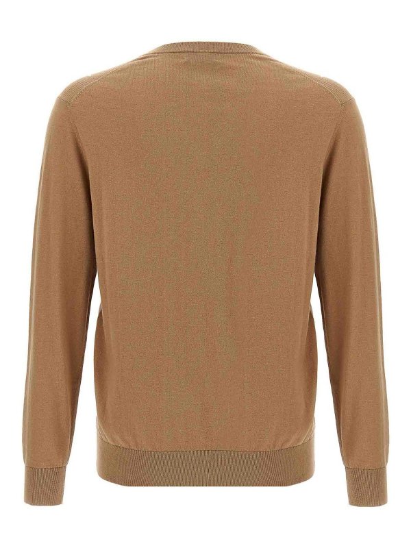 BALLANTYNE: Strickpullover mit V-Ausschnitt online - V-Pullover - Beige