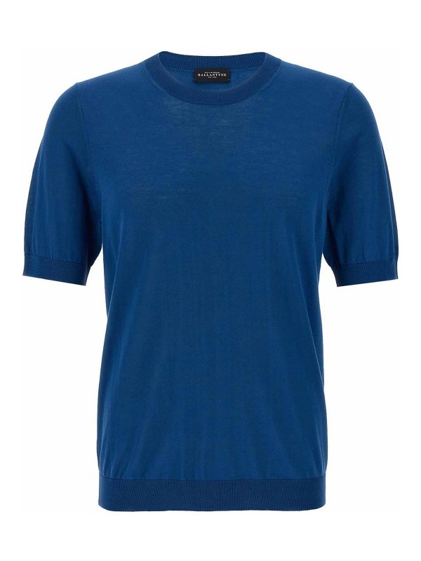 BALLANTYNE: クルーネック - クルーネック - ブルー