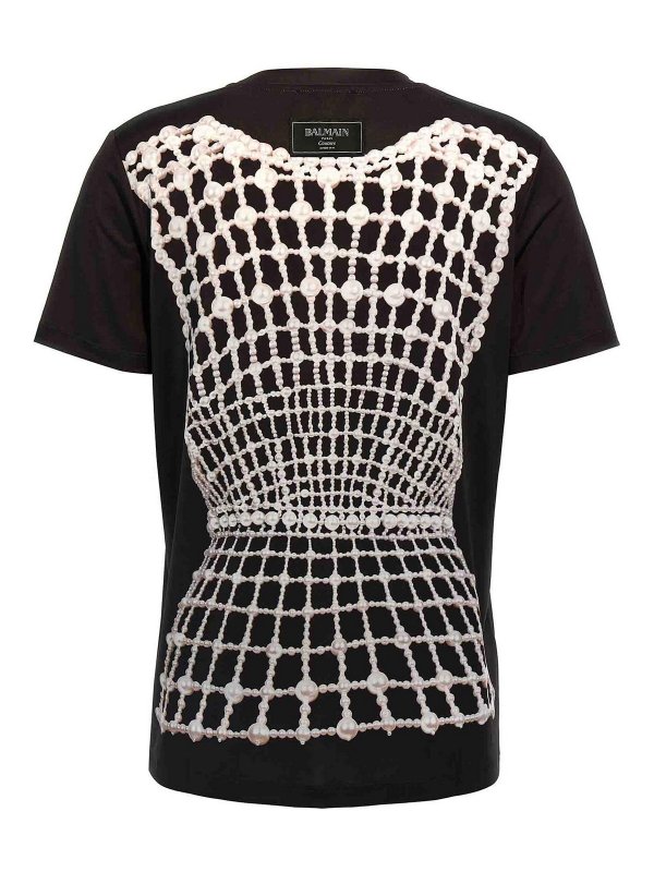 Balmain: Camisetas online - Camiseta - Negro