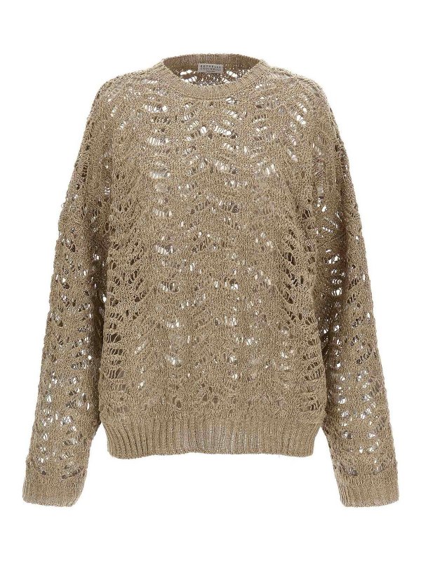 BRUNELLO CUCINELLI: クルーネック - クルーネック - ベージュ