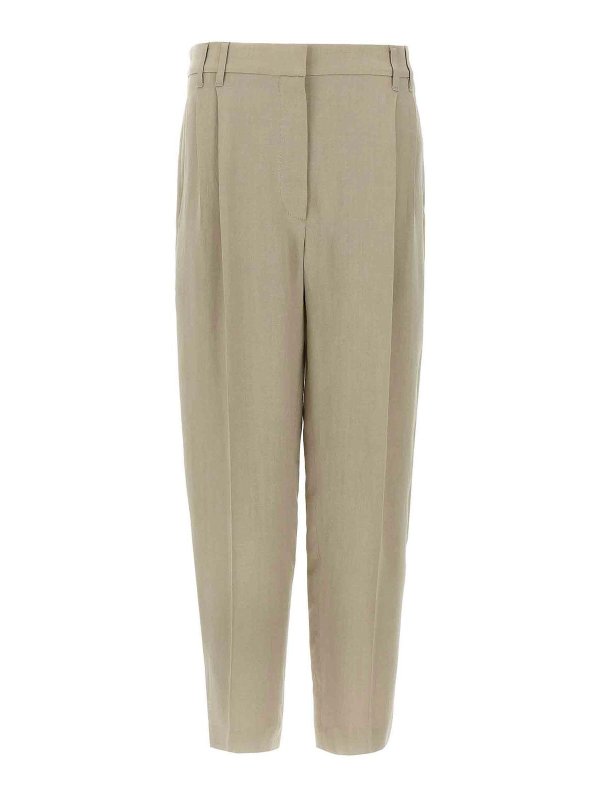 BRUNELLO CUCINELLI: カジュアルトラウザー - カジュアルパンツ - ベージュ