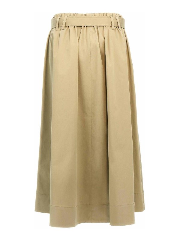 BRUNELLO CUCINELLI: ニーレングススカート＆ミディ丈 online - 膝丈/ミディスカート - 緑