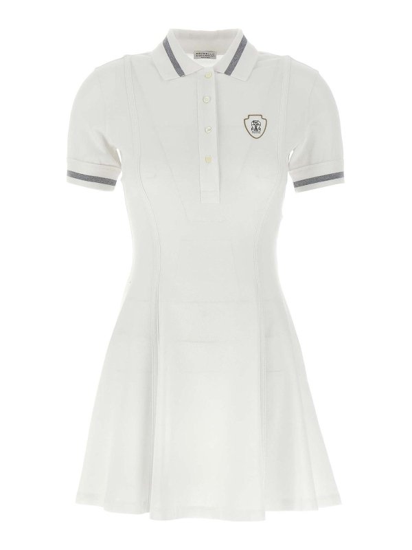 BRUNELLO CUCINELLI: ニーレングスドレス - 膝丈ドレス - 白