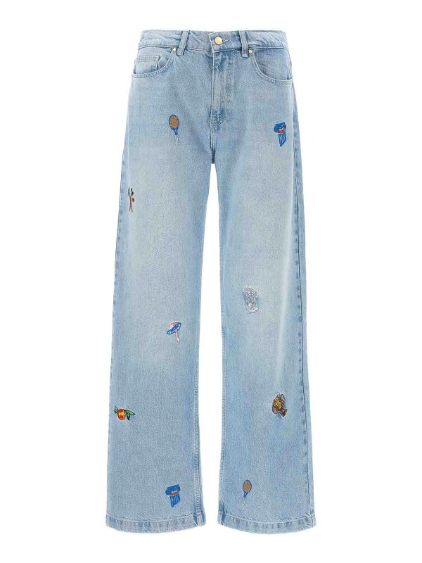 CASABLANCA: Jeans évasés - Jean Bootcut - Bleu Clair
