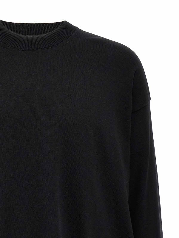 The Best Shops COMME DES GARÇONS HOMMES PLUS: Strickpullover mit Rundhalsausschnitt - Rundhalspullover - Schwarz