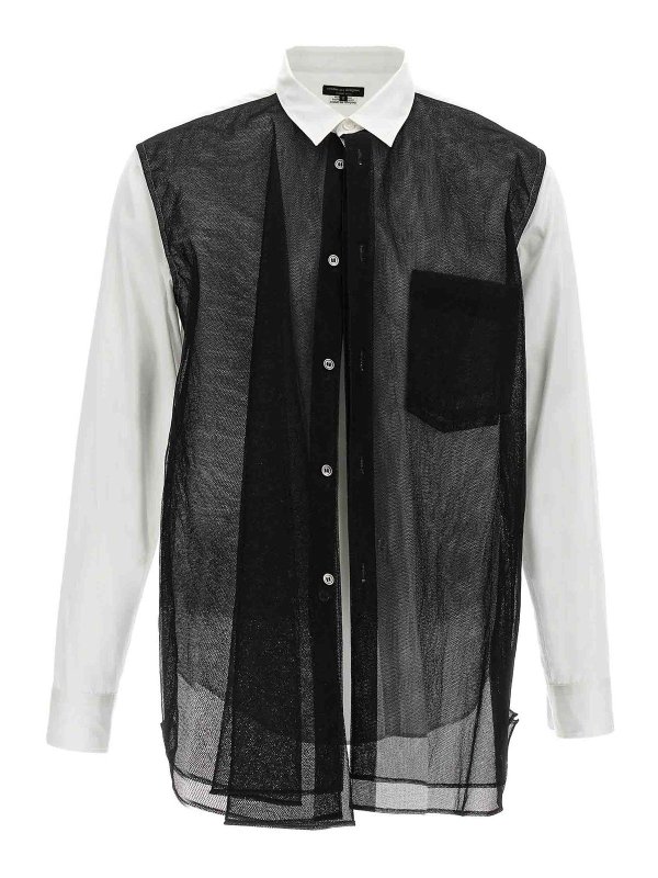 COMME DES GARÇONS HOMMES PLUS: Hemden - Hemd - Weiß