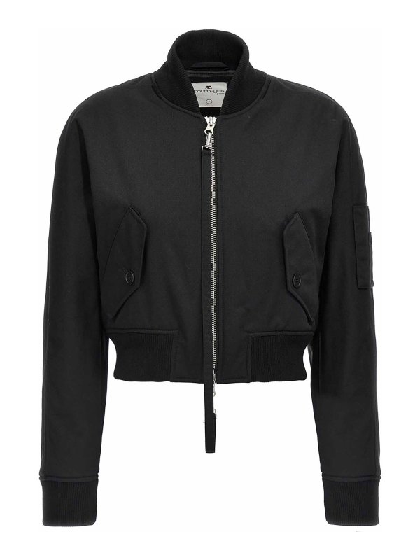 Courreges: ボンバージャケット - ボンバージャケット - 黒