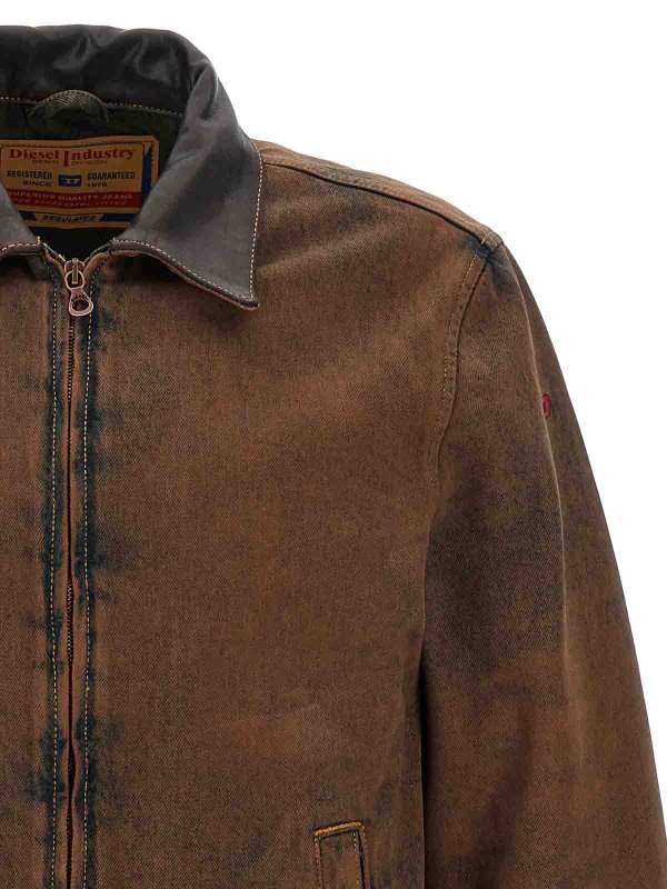 The Best Shops DIESEL: デニムジャケット - ブレザー - ブラウン