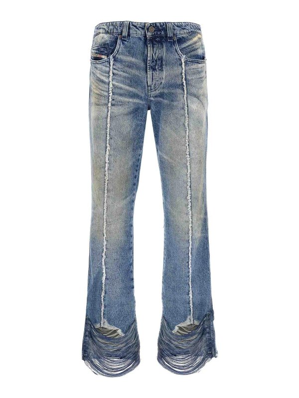 DIESEL: Bootcut - Bootcut Jeans - Hellblau