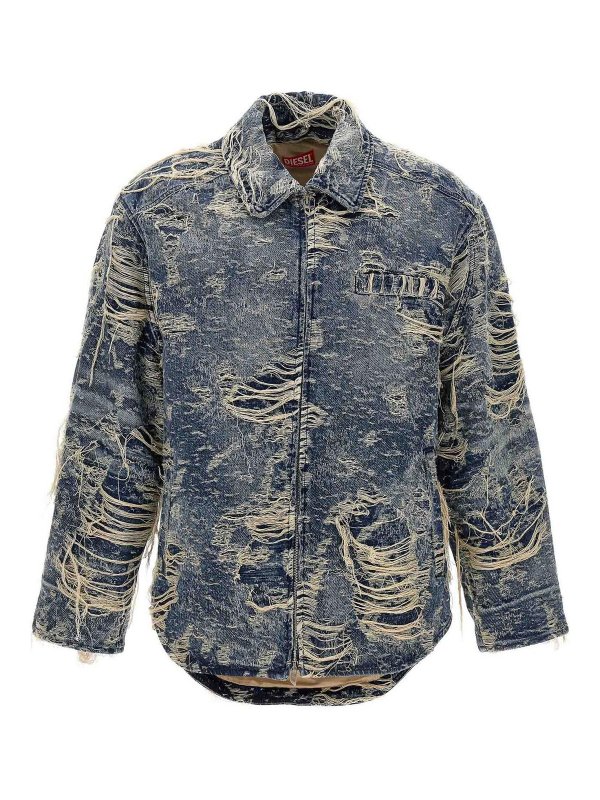 DIESEL: Jeansjacken - Blazer - Blau