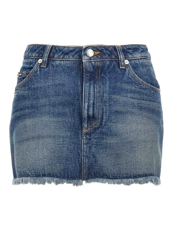 DOLCE & GABBANA: Knee length skirts & Midi - Denim Mini Skirt