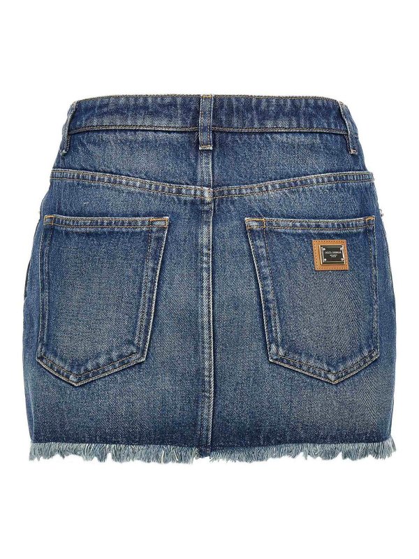 DOLCE & GABBANA: Knee length skirts & Midi online - Denim Mini Skirt