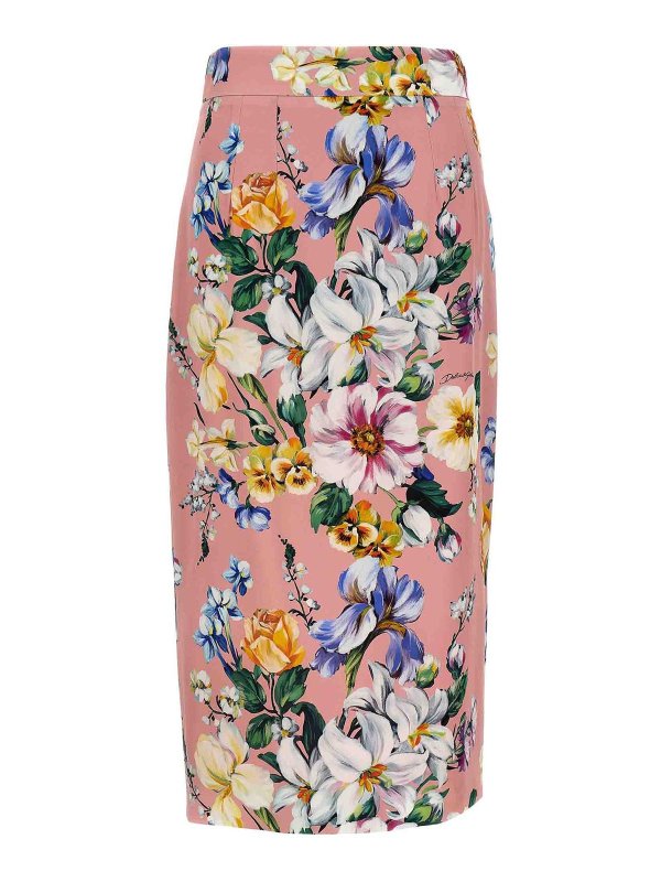 DOLCE & GABBANA: ニーレングススカート＆ミディ丈 - 膝丈/ミディスカート - マルチカラー